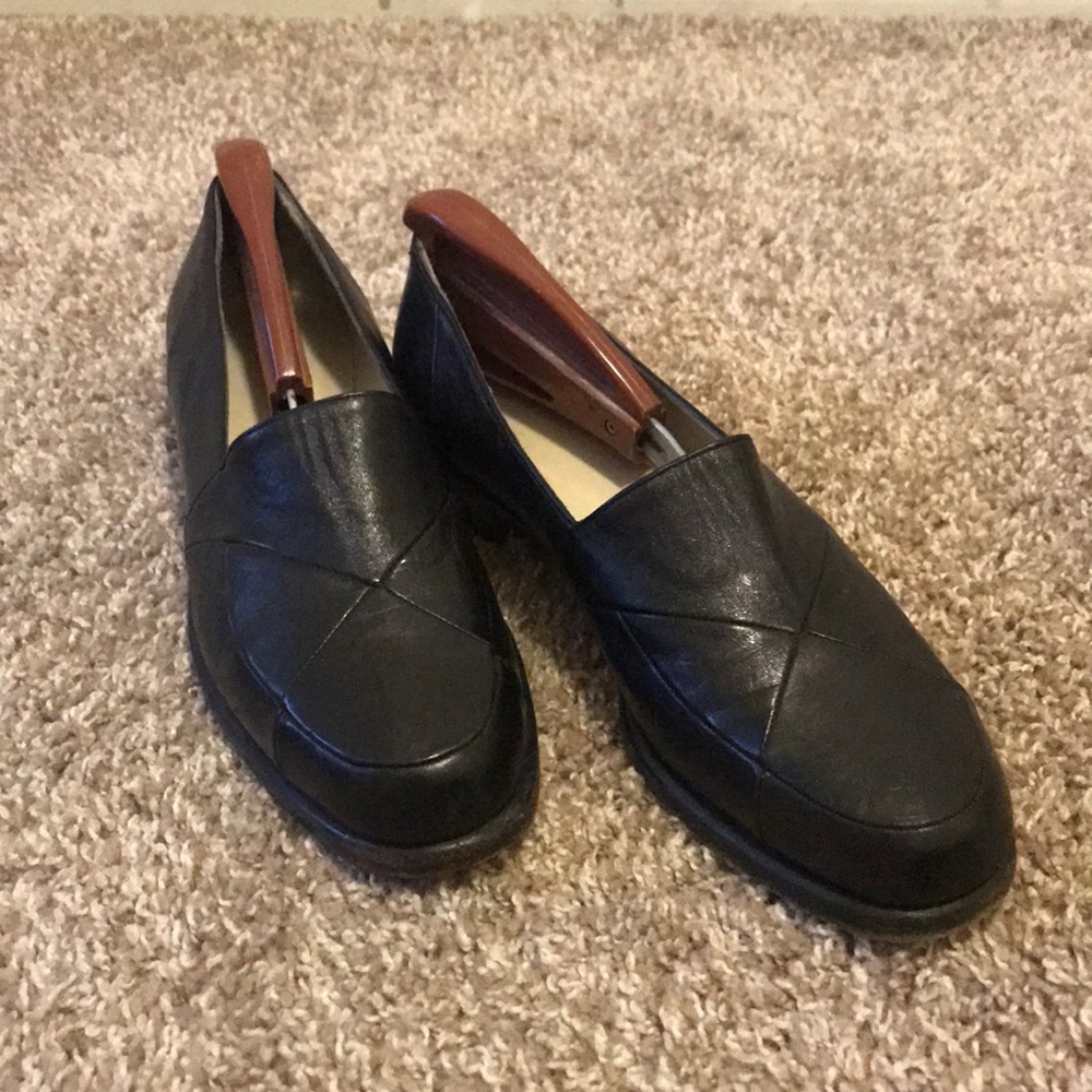 Giorgio Armani Black Leather Loafers